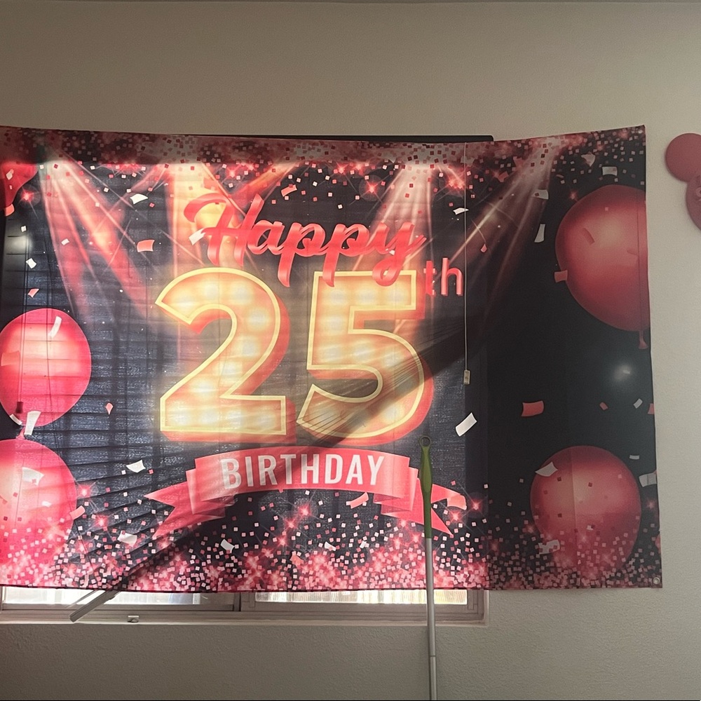 25th happy birthday sign